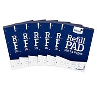 Silvine A4RPX A4 5mm Squared Headbound Refill Pad 160 Pages (6 Pack)