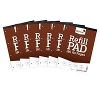 Silvine A4RPF Refill Pad A4 4-Hole Hd/B Feint Ruled (Pack-6)