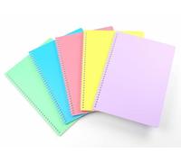 Silvine 160 Page A4 Wirebound Notebooks with Durable Wipe Clean Covers [Assorted Pack of 5]