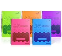 Silvine 160 Page A5 Wirebound Notebooks with Durable Wipe Clean Covers [Assorted Pack of 10]