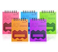 Silvine 160 Page A7 Wirebound Notebooks with Durable Wipe Clean Covers [Assorted Pack of 20],POLYA7AC