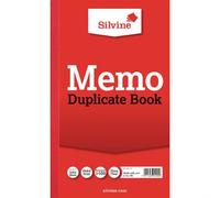 Silvine 210x127mm Triplicate Memo Book Carbon Ruled 1-100 Taped Cloth Binding 100 Sets (Pack 6) - 605