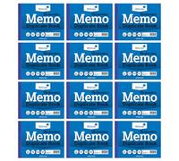Silvine Memo Book Carbonless Duplicate 102 x 127 mm Numbered 1-100 Pack of 12