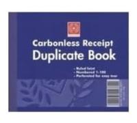 Silvine Carbonless Duplicate Receipt Book 102x127mm Numbered 1-100 Ruled Pack of 12