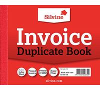 Silvine Duplicate Memo Book 616 Ruled and Perforated Invoice 100 Sheets, none