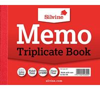 Silvine 4x5 Triplicate Memo Book - Numbered 1-100 with Index Sheet