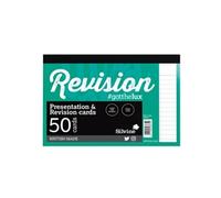 Silvine Revision Card Notepad 50 Card White (Pack of 1000) CR50