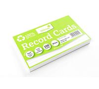 Silvine 5x3" 100% Recycled Flash Cards - Lined (100 Cards) White