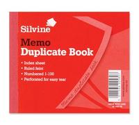 Silvine 603 - Duplicate Book Ruled 4x5in PK12