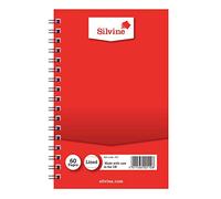 Silvine 6x3 Twin Wire Student's Notebook. 60 Pages Ruled 7mm Feint