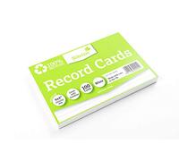 Silvine 6x4" 100% Recycled Flash Cards - Lined (100 Cards) White