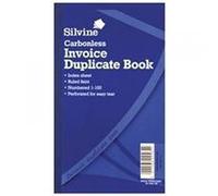 Silvine Carbonless Duplicate Invoice Book 210x127mm (6 Pack)