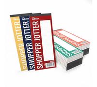 Silvine 8x3 Shopper Jotter Note Pad in 5 Colours - Lined with 100 Pages (50 Sheets) Assorted Pack of 24