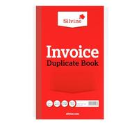 Silvine 8x5" Duplicate Invoice Book - Numbered 1-50 with Index Sheet