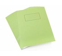 Silvine 9x7 Green Exercise Books, Lined With Margin - 80 Pages (Pack of 10)