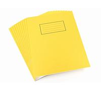 Silvine 9x7 Yellow Exercise Books, Lined With Margin - 80 Pages (Pack of 10)