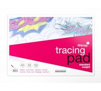 Silvine A3 Everyday Tracing Pad. 40 Sheets of Quality Lightweight Tracing Paper (63gsm) Ref A3T