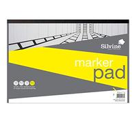 Silvine A3 Professional Bleedproof Marker Pad. 50 Sheets of Quality Bleedproof Paper (70gsm). Ref A3MP