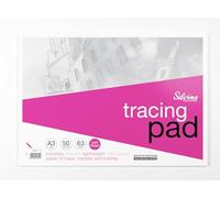 Silvine A3 Professional Tracing Pad. 50 Sheets of Quality Lightweight Tracing Paper (63gsm) Ref A3T50