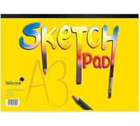 Silvine A3 Sketch Pad, 16 sheets 100gsm White Cartridge Paper