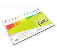 Silvine A3+ Wirebound Sketch Pad. 60 Pages (30 Sheets) 170gsm Smooth Cartridge Paper. Ref 473