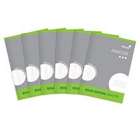 Silvine A4 Book Keeping Analysis, 32 Pages Printed 'Analysis' 7 Columns - Ref SJA4A-P [Pack of 6]