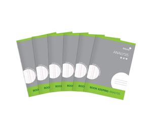 Silvine A4 Book Keeping Analysis, 32 Pages Printed 'Analysis' 7 Columns - Ref SJA4A-P [Pack of 6]