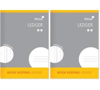 Silvine A4 Book Keeping Ledger, 32 Pages Printed 'Double Entry' - Ref SJA4L (Pack of 2)
