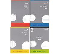 Silvine A4 Books Keeping Book (Cash/Journal/Analysis/Ledger) 32 Pages. with A Free FINCHLEY Pen (Cash)