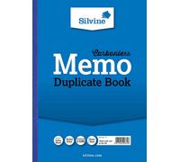 Silvine A4 Carbonless Duplicate Memo Book 297 X 210mm