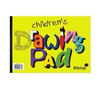 Silvine A4 Children's Value Drawing Pad. 20 Sheets of 80gsm Bulky Drawing Paper (210 x 297mm), Green, 420
