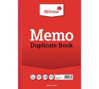Silvine A4 Duplicate Memo Book Carbon Ruled 1-100 Taped Cloth Binding 100 Sets (