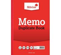 Silvine A4 Duplicate Memo Book -Numbered 1-100 With Index Sheet