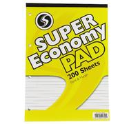 Silvine A4 Economy Refill Pad - Lined with Margin (400 Pages) Pack of 3