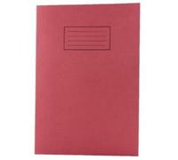 Silvine A4 Exercise Book 75gsm 80 Pages A4 RED 8mm Feint & Margin[Pack of 3]