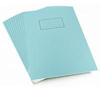 Silvine A4 Exercise Book - Blue. Ruled 7mm Squares, 80 Pages [Pack of 10]