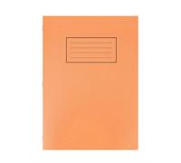 Silvine A4 Exercise Book - Lined With Margin (80 Pages) Orange Cover
