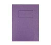 Silvine A4 Exercise Book - Lined With Margin (80 Pages) Purple Cover