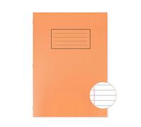 Silvine A4 Exercise Book - Orange. Ruled with Margin, 80 Pages [Pack of 10]