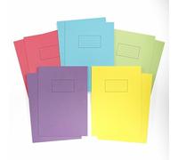 Silvine A4 Exercise Books - Lined With Margin (80 Pages) Assorted pack of 10