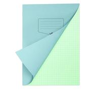 Silvine A4 Green Paper Dyslexia Exercise Book | 48 10mm Square Pages, 80gsm Tinted Paper for SEN Supportive Learning & Memory Aid