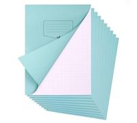 Silvine A4+ Lilac Paper Dyslexia Exercise Book Pack of 10 | 48 7mm Square Pages, 80gsm Tinted Paper for SEN Supportive Learning & Memory Aid