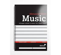 Silvine A4 Music Manuscript Book - Printed 12 Stave (100 Pages)