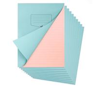Silvine A4+ Pink Paper Dyslexia Exercise Book Pack of 10 | 48 12mm Square Pages, 80gsm Tinted Paper for SEN Supportive Learning & Memory Aid