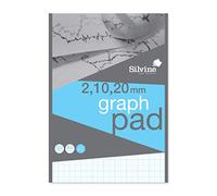 Silvine Graph Pad 2/10/20mm 50 Sheets A4 A4GP21020