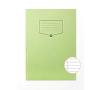 Silvine A4 Recycled Exercise Book - Lined with Margin (64 Pages) Green [Pack of 10]