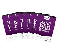 Silvine A4 Refill Pad - 2/10/20 mm Graph (160 Pages) Pack of 6