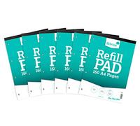 Silvine A4 Refill Pad - 5mm Grey Dot Grid (160 Pages) Pack of 6