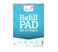 Silvine A4 Refill Pad Narrow Feint & Margin (6 Pack Of 80 Sheets) in Mid Blue Silvine Mid Blue