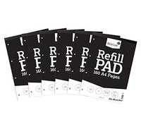 Silvine A4 Plain Refill Pad, Black